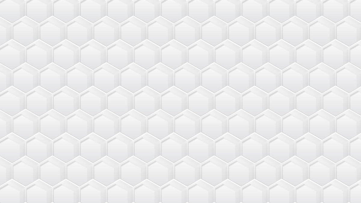Papier peint 3D hexagone blanc
