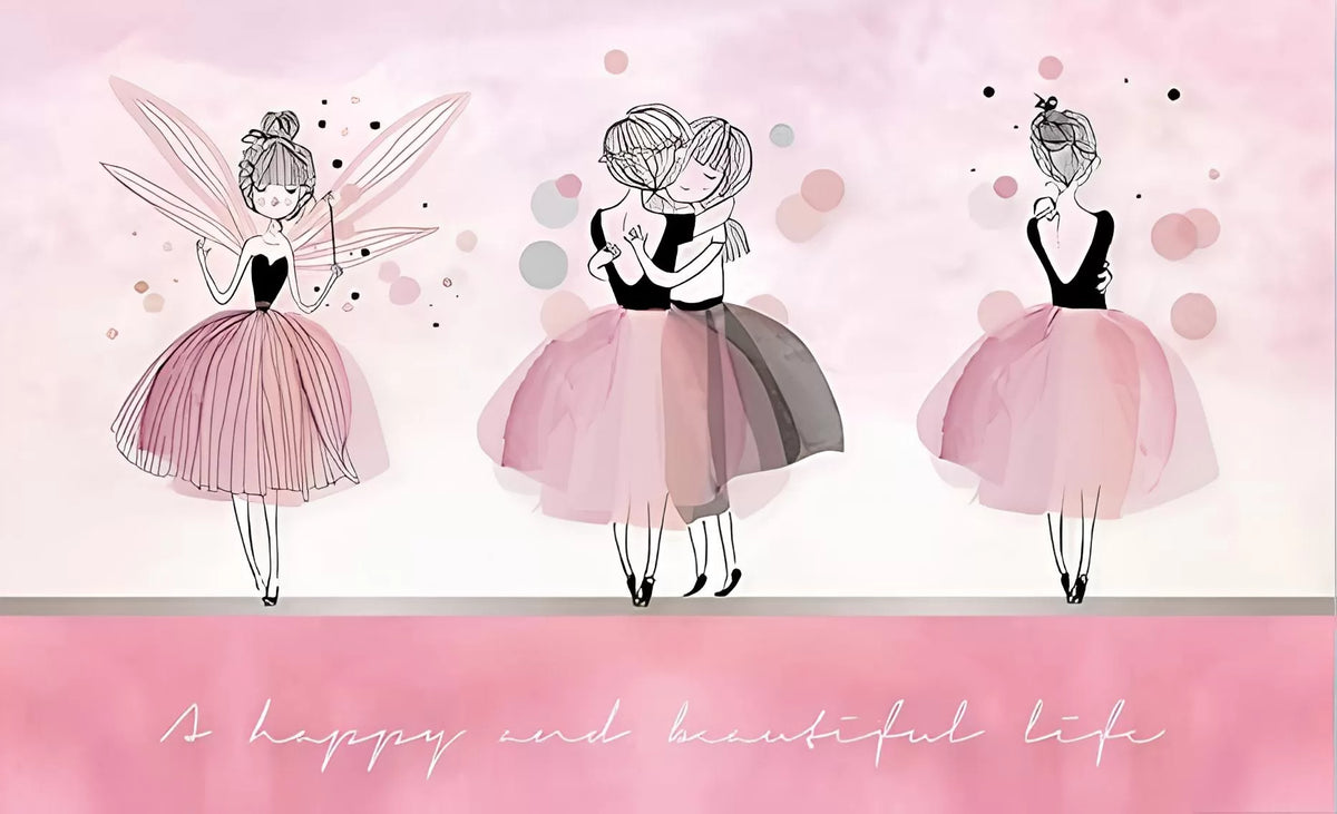 Papier peint enfant  danseuses ballerines