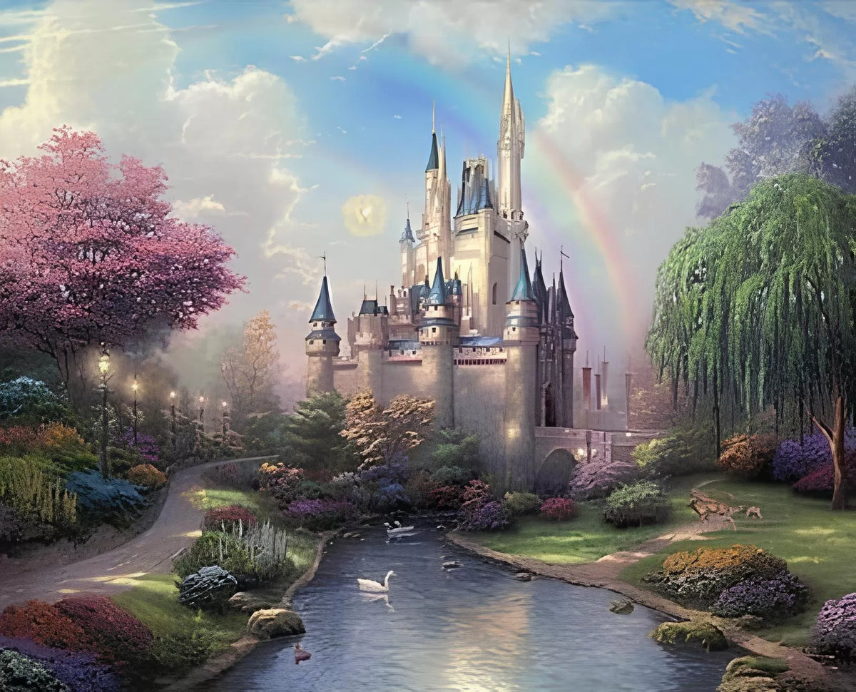 Papier peint enfant château de princesse