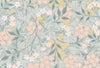 Papier peint fleurs vintage pastel