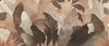 Papier peint abstrait feuilles marrons