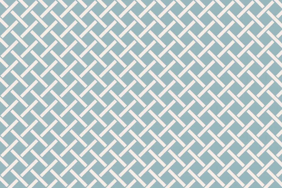 Papier peint motif géométrique treillis