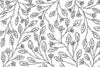 Papier peint géométrique feuillage noir et blanc