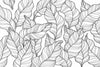 Papier peint feuillage abstrait