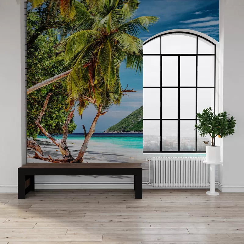 Papier peint Papier peint panoramique ile paradisiaque de plage offre