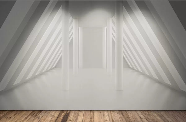 Papier peint Papier peint 3D architecture blanche architectural épuré, offre