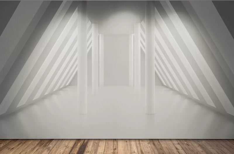 Papier peint Papier peint 3D architecture blanche architectural épuré, offre