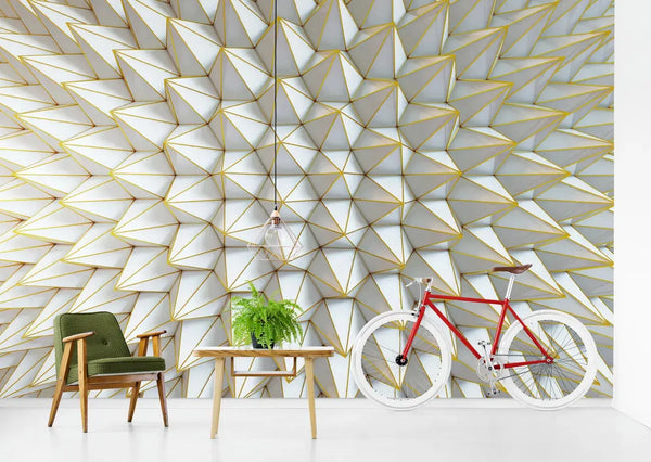 Papier peint Papier peint 3D pics géométrique abstrait contemporain,