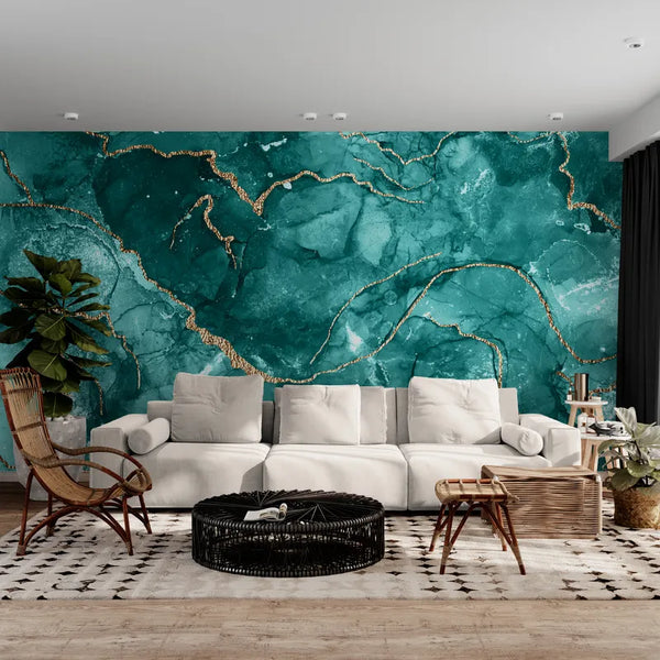 Papier peint Papier peint malachite abstrait inspiré italien