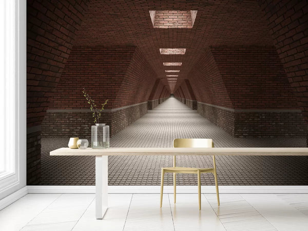 Papier peint Papier peint panoramique tunnel en brique offre un architecturale