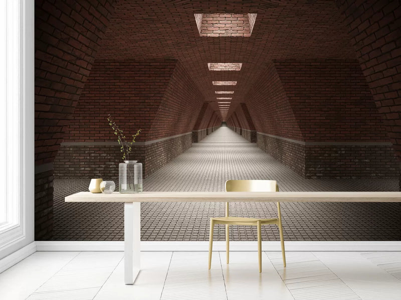Papier peint Papier peint panoramique tunnel en brique offre un architecturale