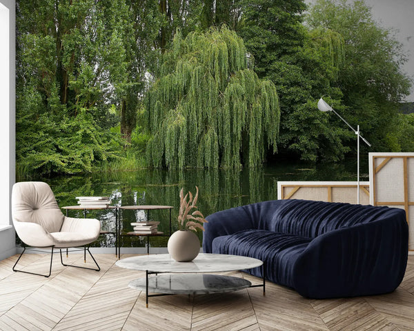Papier peint Papier peint saule pleureur paisible, inspirée