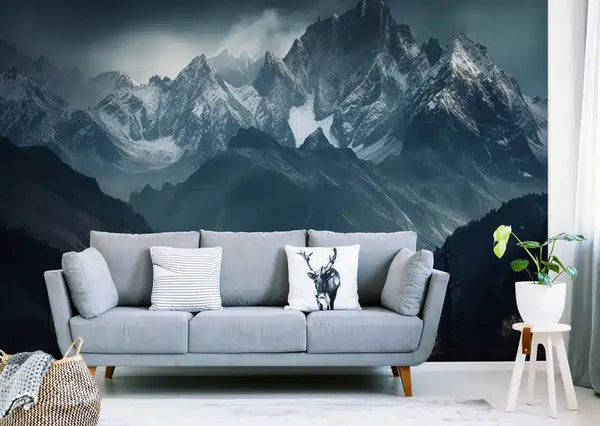 Papier peint Papier peint montagnes grises apportera une dramatique