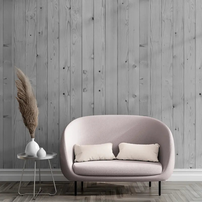 Papier peint Papier peint bois gris de planches simple
