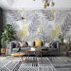 Papier peint Papier peint design feuillage tropicale tropical stylisé contemporain,