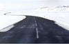 Papier peint route enneigée