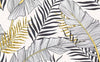 Papier peint design feuillage tropicale