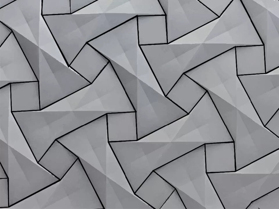 Papier peint 3D géométrique ciment