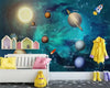 Papier peint Papier peint enfant système solaire spatial enchanteur, invite