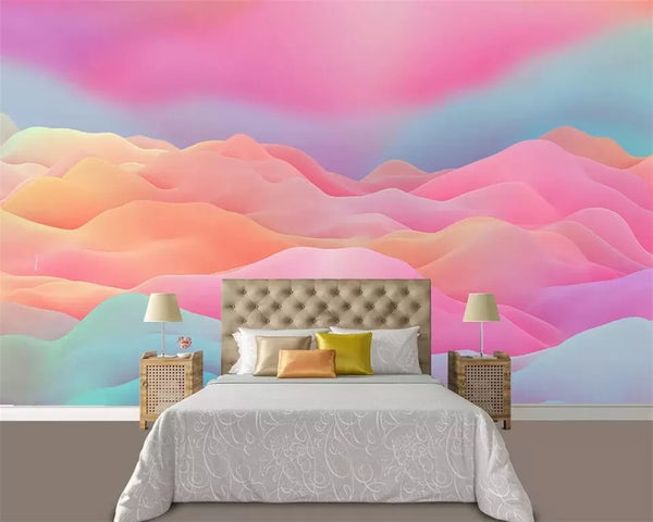 Papier peint Papier peint nuages colorées abstrait de douces