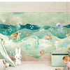 Papier peint Papier peint enfant animaux marins aux tons poétique
