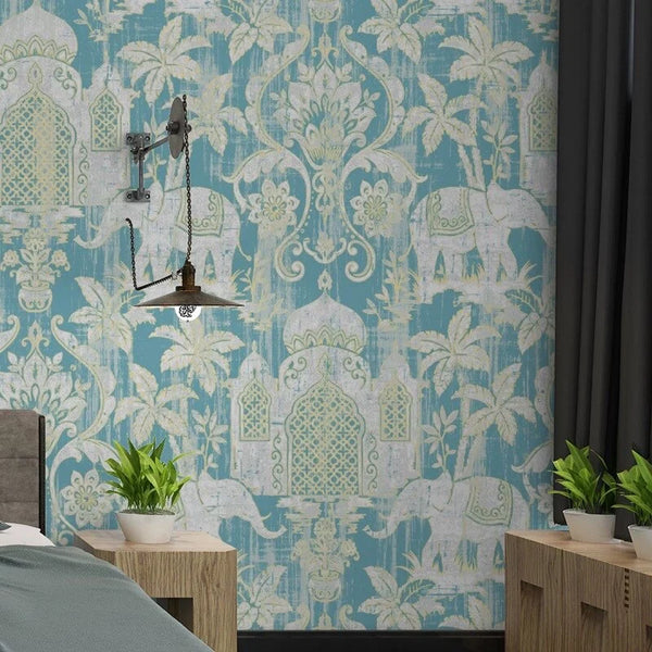 Papier peint Papier peint éléphant style indonésien élégant avec vintage