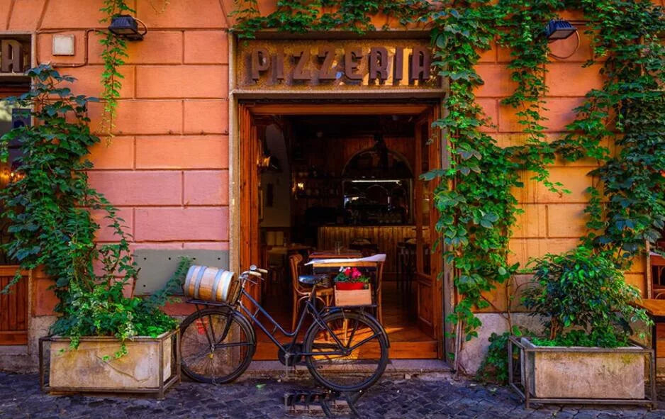 Papier peint panoramique pizzeria italienne