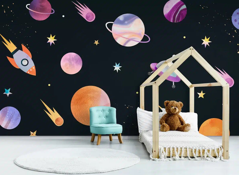 Papier peint Papier peint enfant abstrait espace est parfait enfantin,