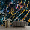 Papier peint Papier peint buildings la nuit vue du ciel offre une vives