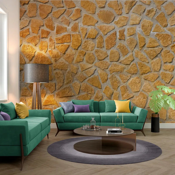 Papier peint Papier peint mur en pierre orange de pierres apportera