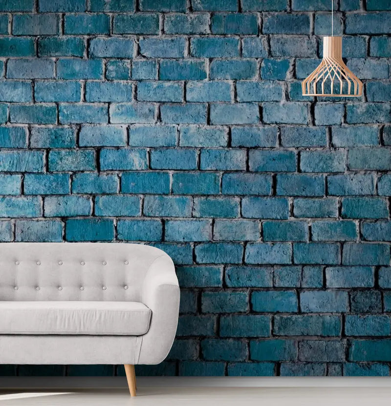 Papier peint Papier peint briques bleues de briques apporte