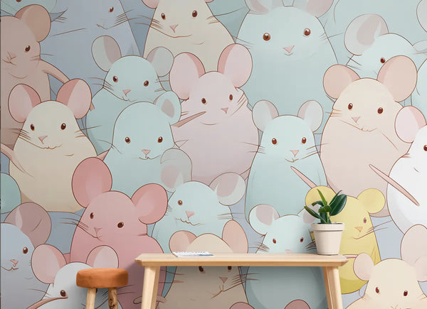 Papier peint Papier peint enfant souris répétitif de enfantin