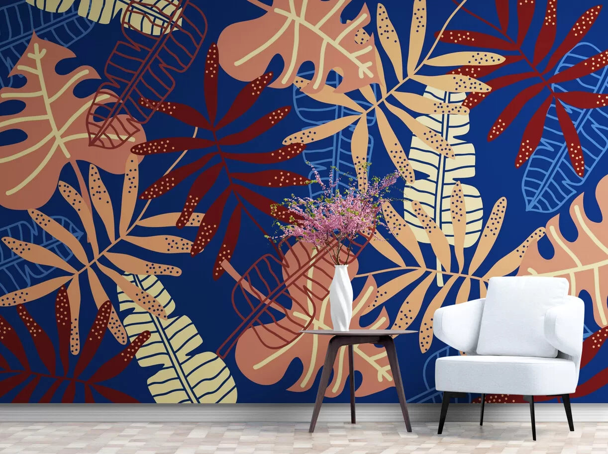 Papier peint Papier peint feuillage tropicale nordique tropical luxuriant, apporte