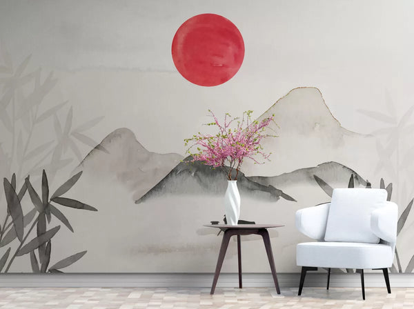 Papier peint Papier peint japonais pêcheurs douces et sereine