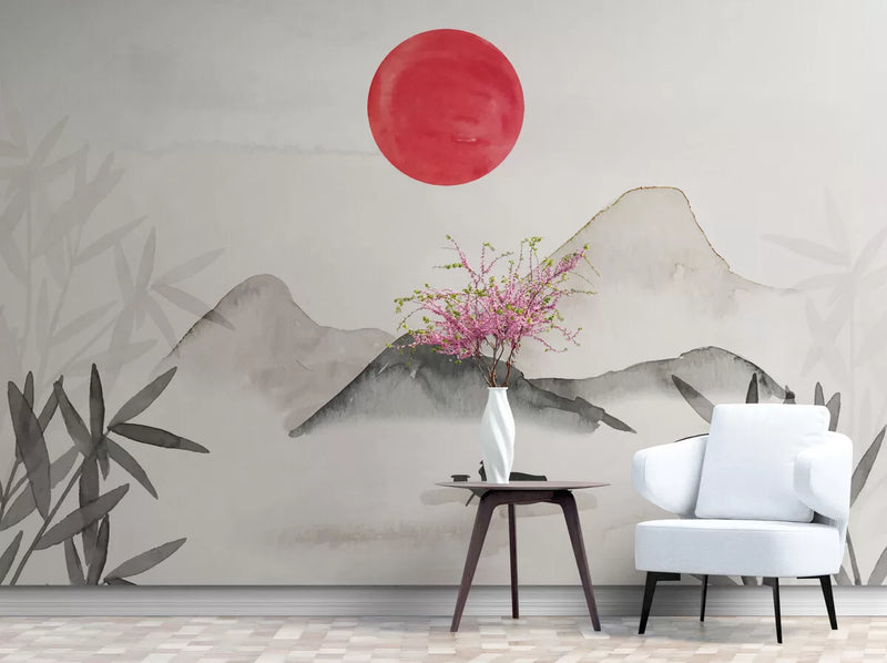 Papier peint Papier peint japonais pêcheurs douces et sereine