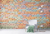 Papier peint Papier peint briques pastel de briques apportera
