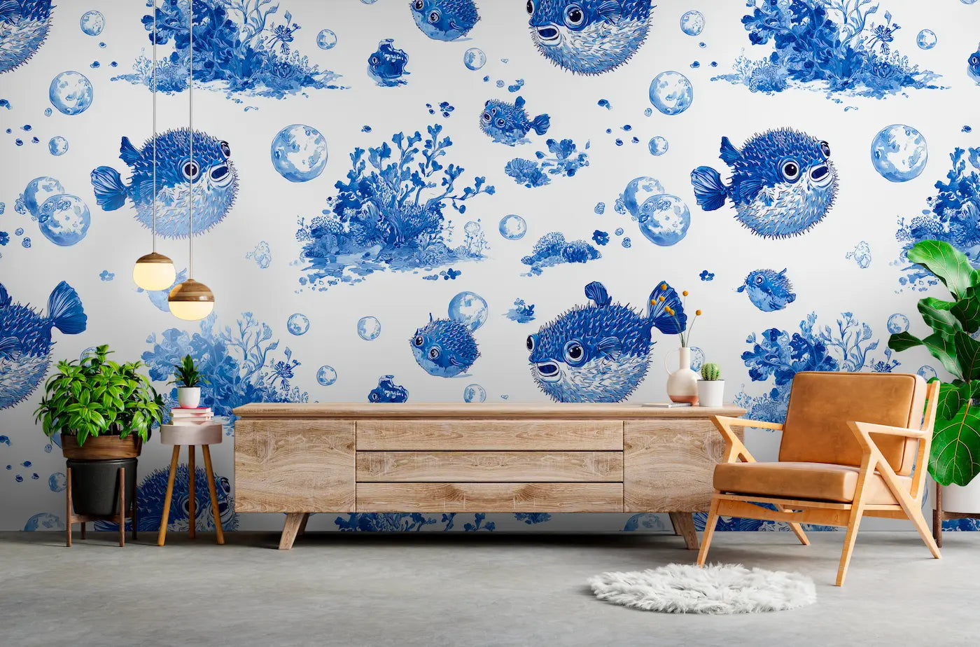 Papier Peint Poisson lune