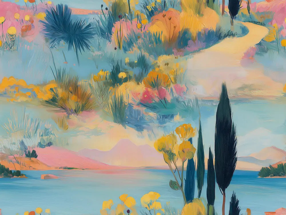 Motif Papier Peint Panoramique Méditerranéen