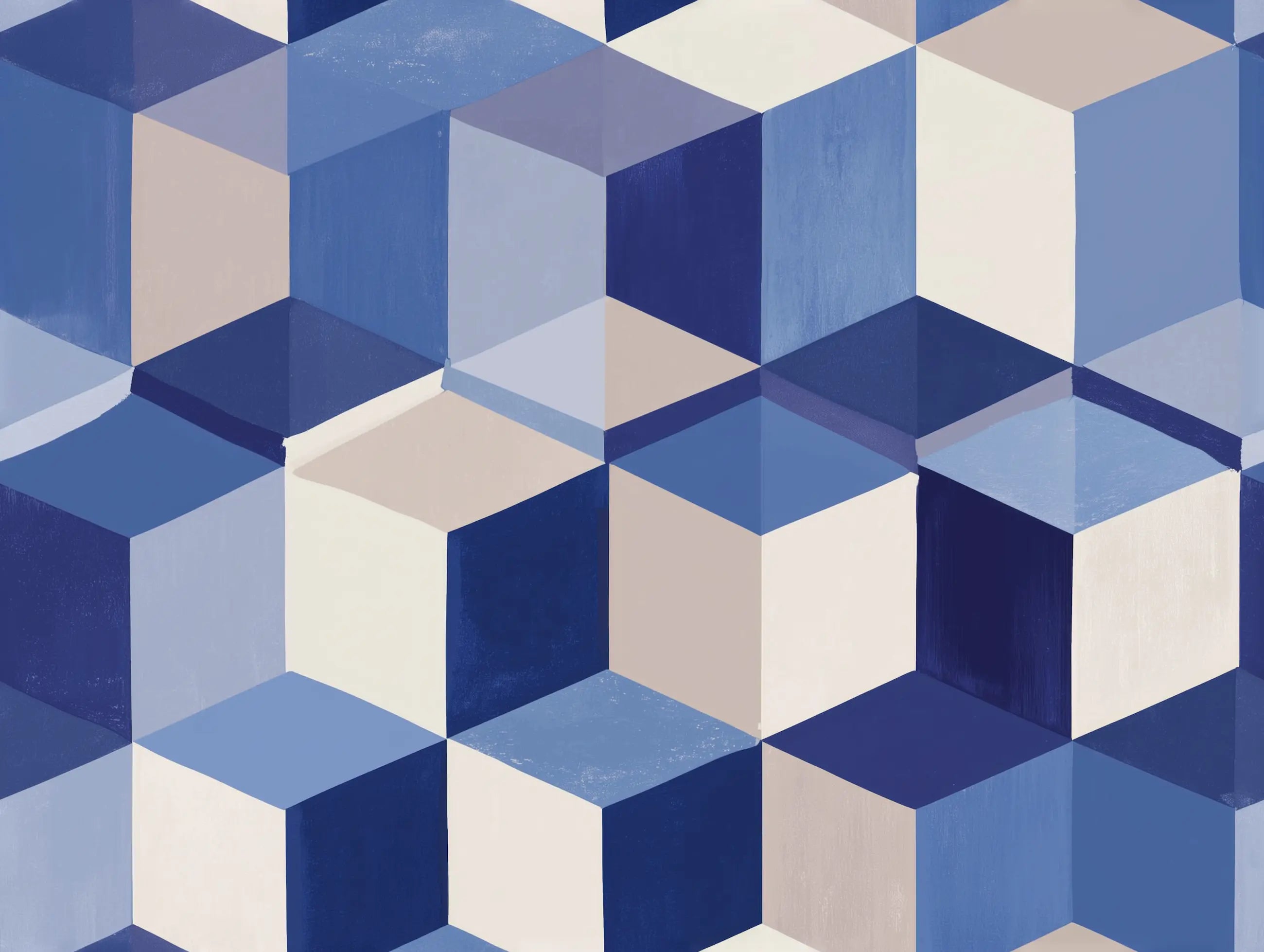 Motif papier peint bleu majorelle