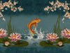 Motif papier peint carpe koi