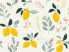 Motif papier peint citron