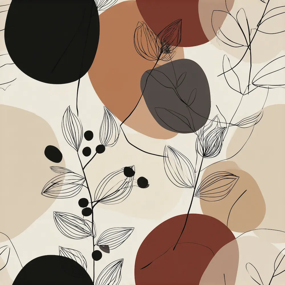 Motif papier peint cuisine ouverte