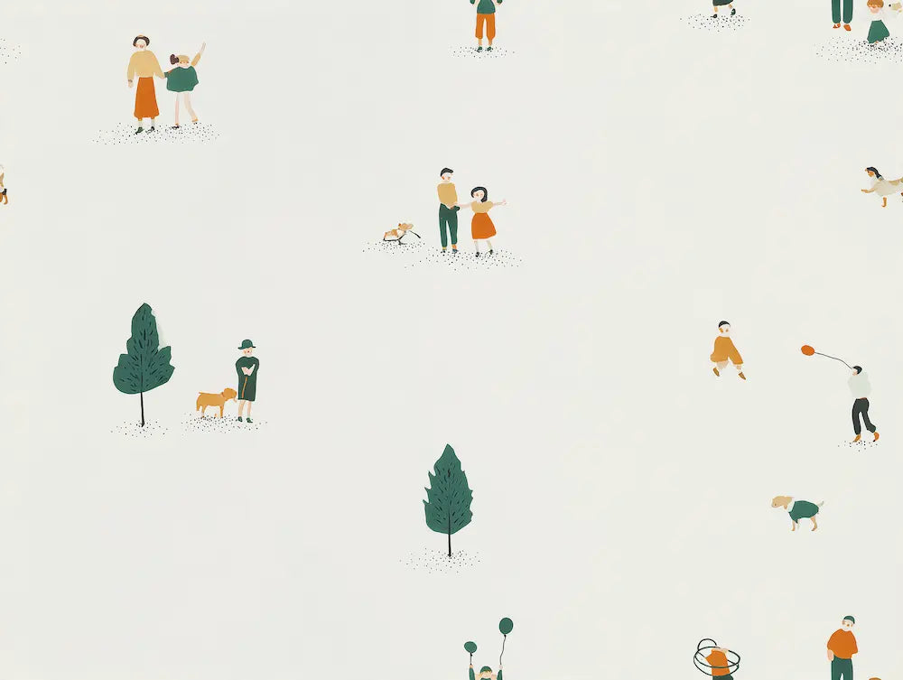 Motif papier peint ferm living