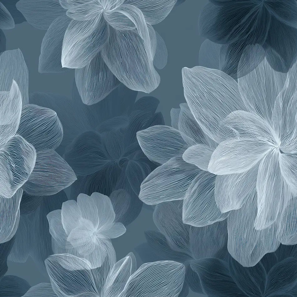 Motif papier peint fleur géante 