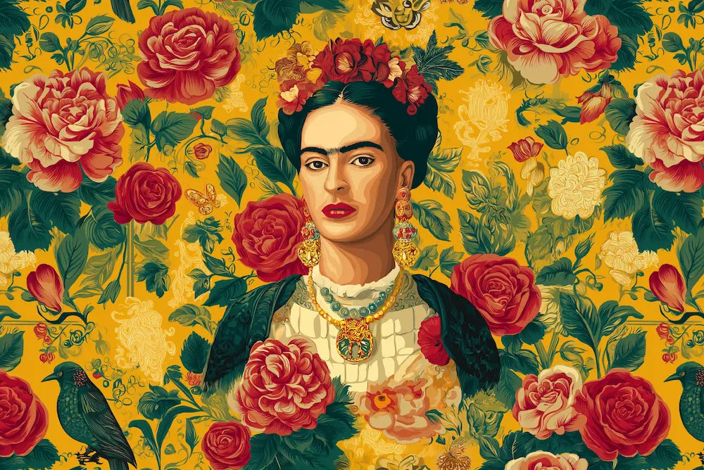 Motif papier peint frida kahlo 