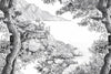 Motif papier peint grisaille