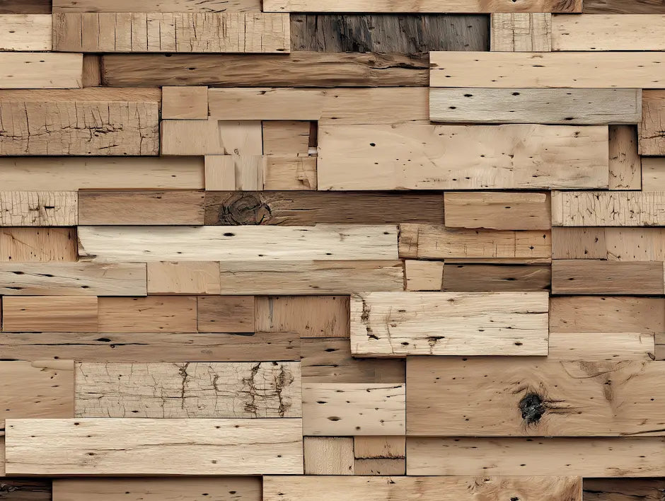 Motif papier peint imitation parement bois