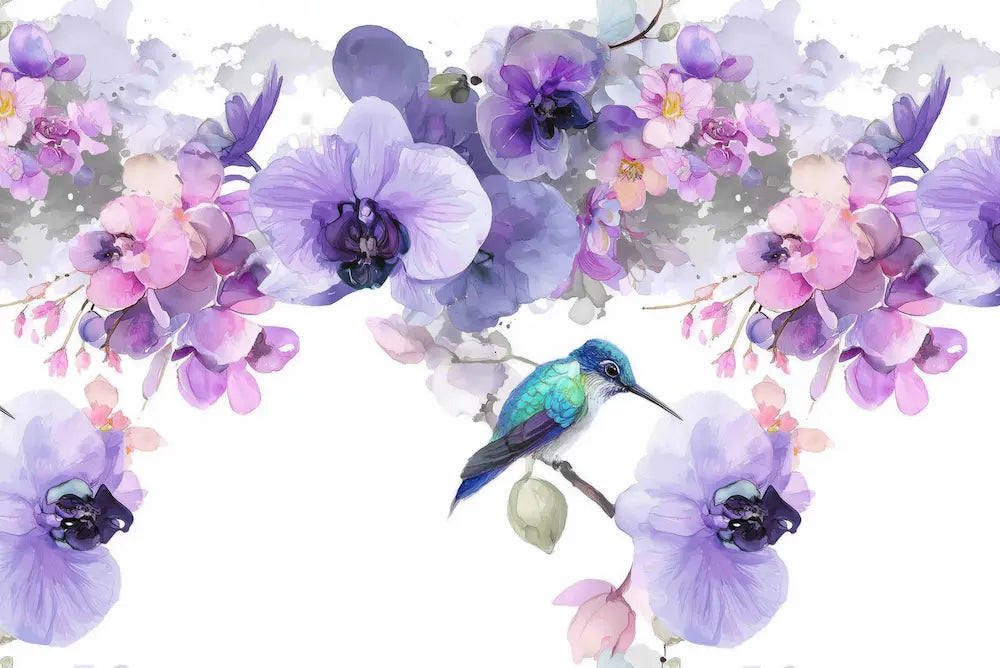 Motif papier peint orchidée