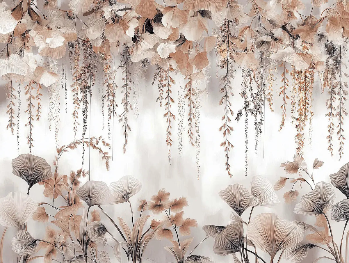 Motif papier peint panoramique glycine