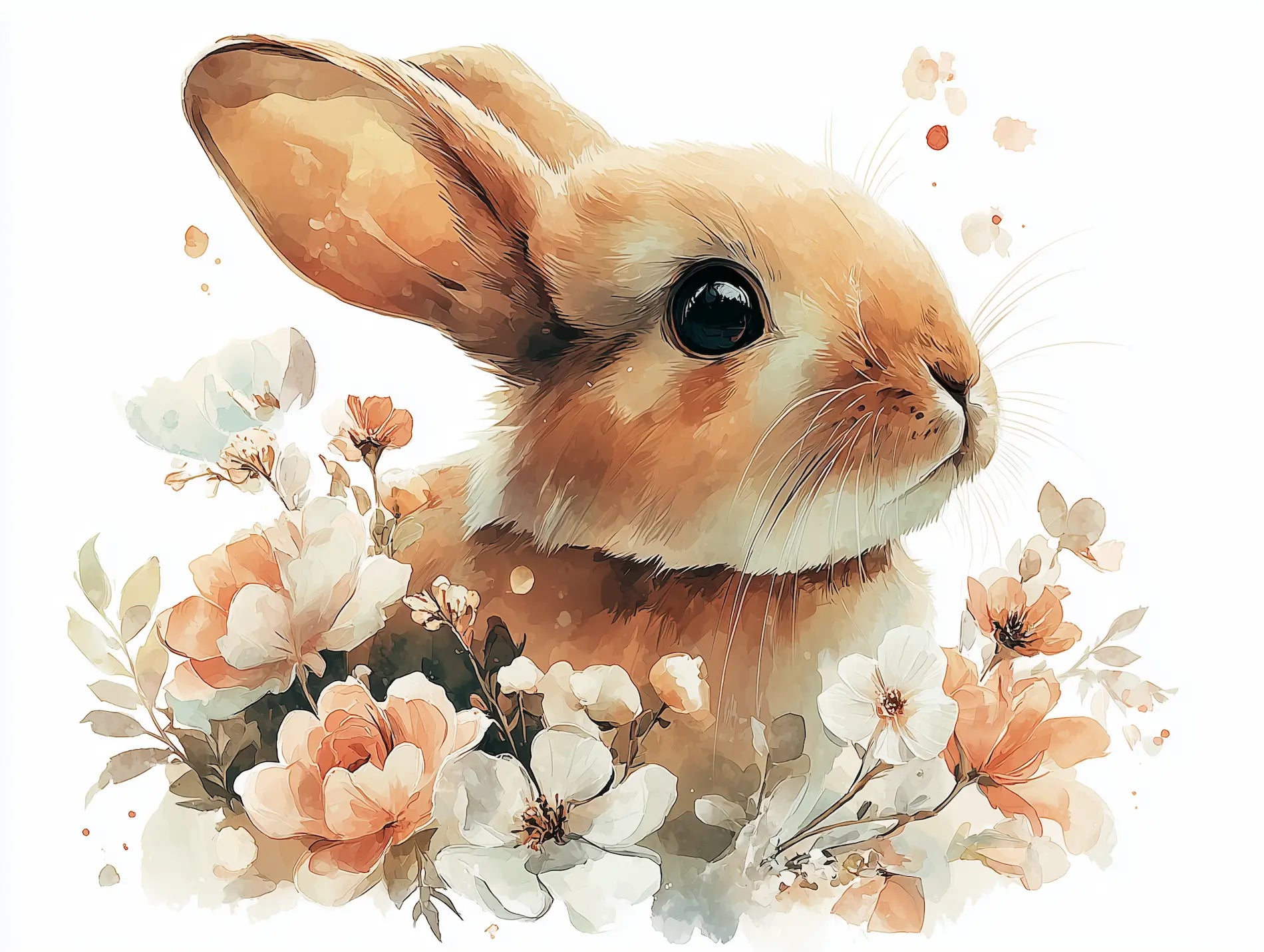 Motif papier peint panoramique lapin